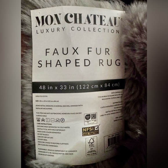 New Mon Chateau Gray HIPPO Carpet Rug - Picture 6 of 6